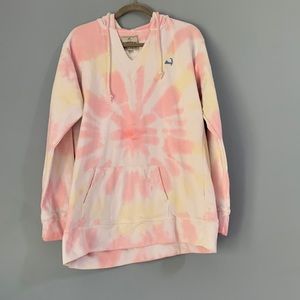 Cuffy’s Cape Cod Size 2XL Pink White & Yellow Hoodie Sweatshirt Like New…